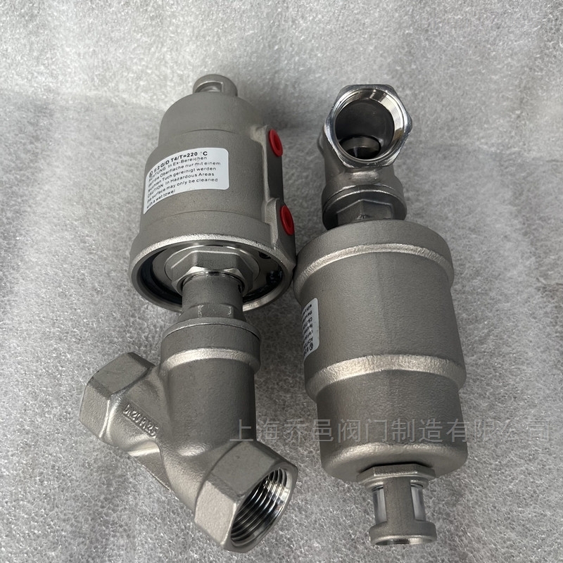 不锈钢头气动角座阀 不锈钢头气动角座阀